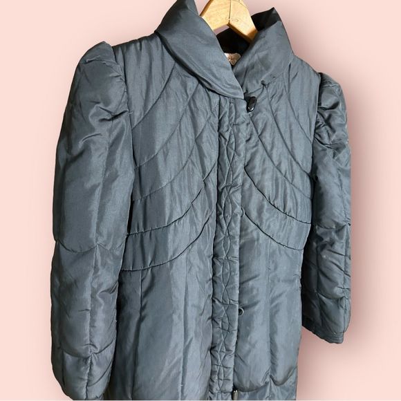 Vintage 70s 80s Women’s Black Long Down Puffer Coat - Picture 2 of 14